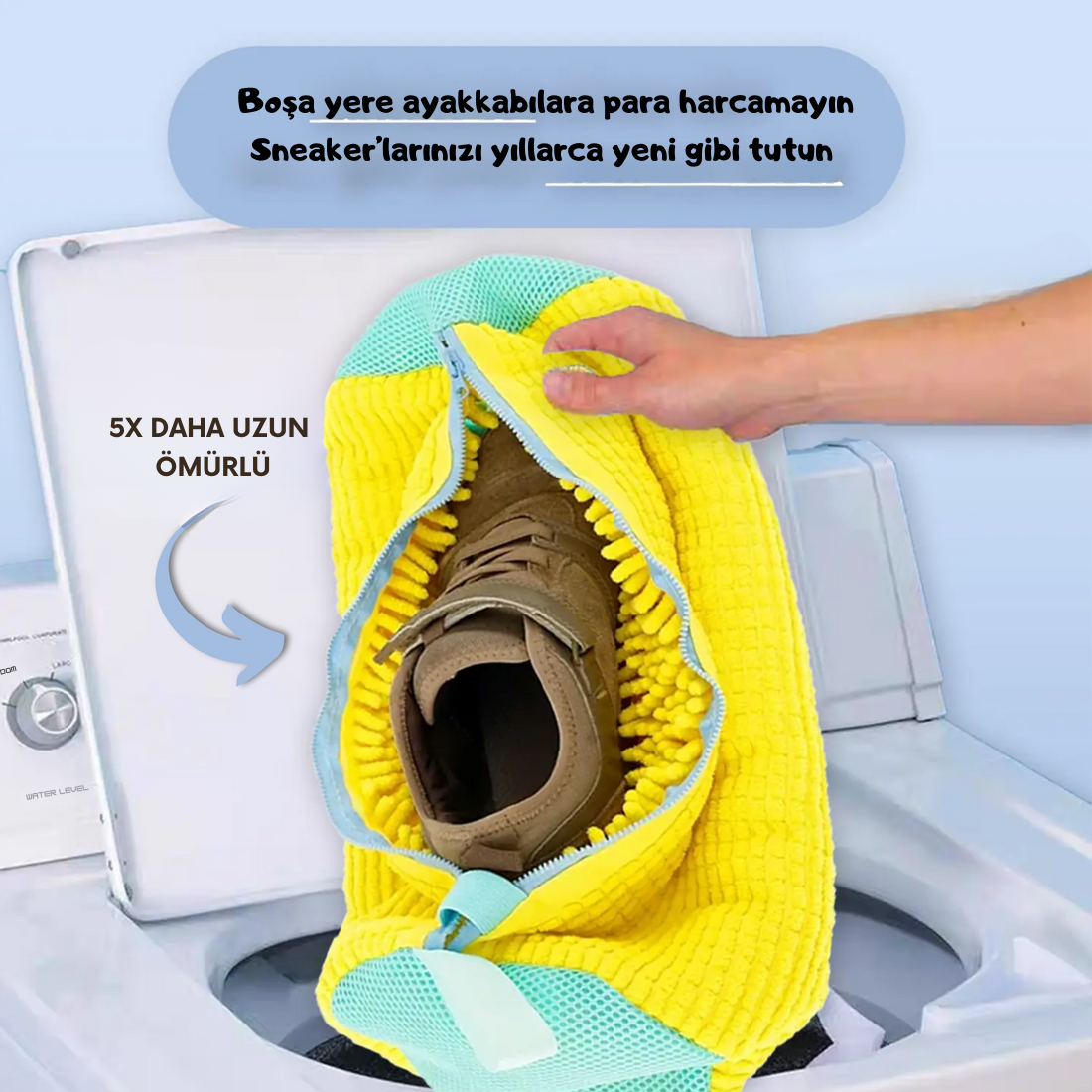 Atorban Ayakkabı Yıkama Torbası – Premium Dolgulu File