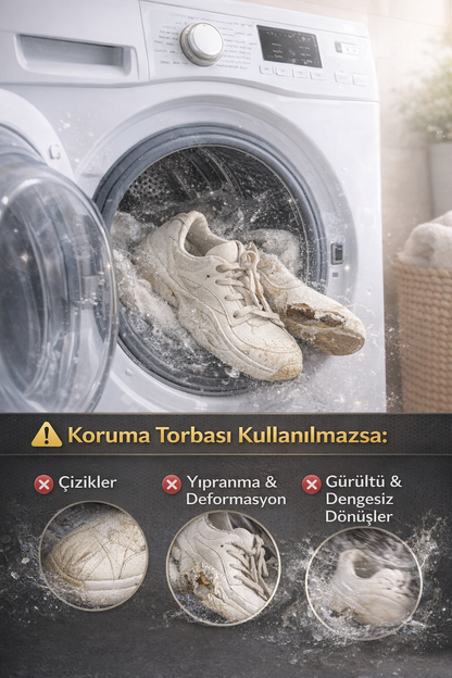 Atorban Ayakkabı Yıkama Torbası – Premium Dolgulu File