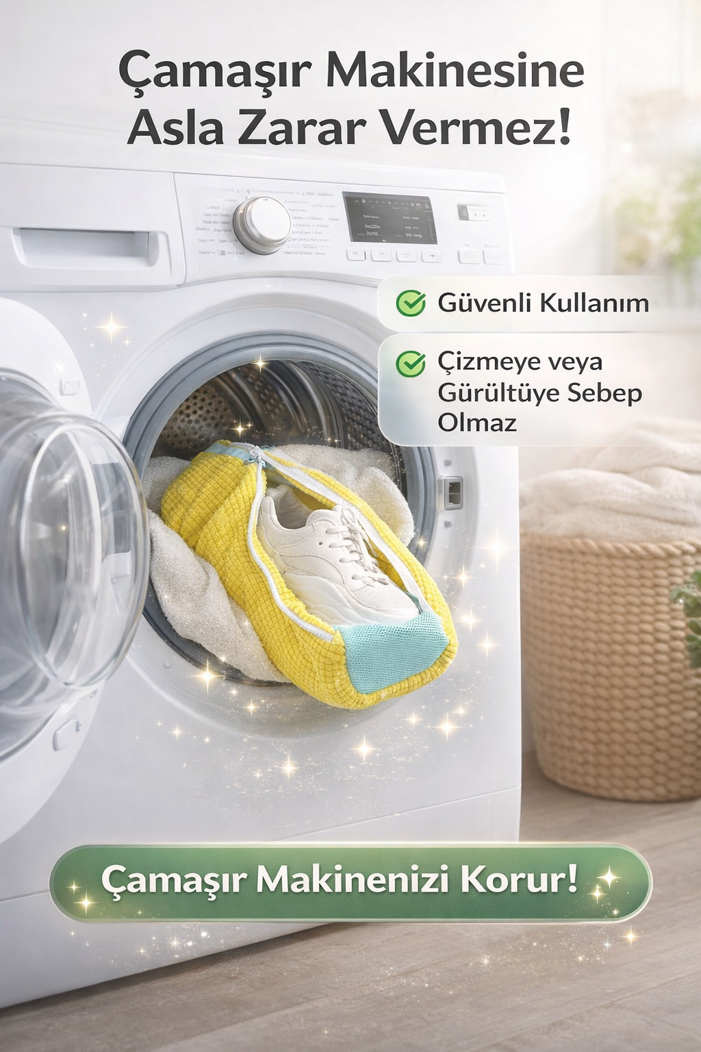 Atorban Ayakkabı Yıkama Torbası – Premium Dolgulu File