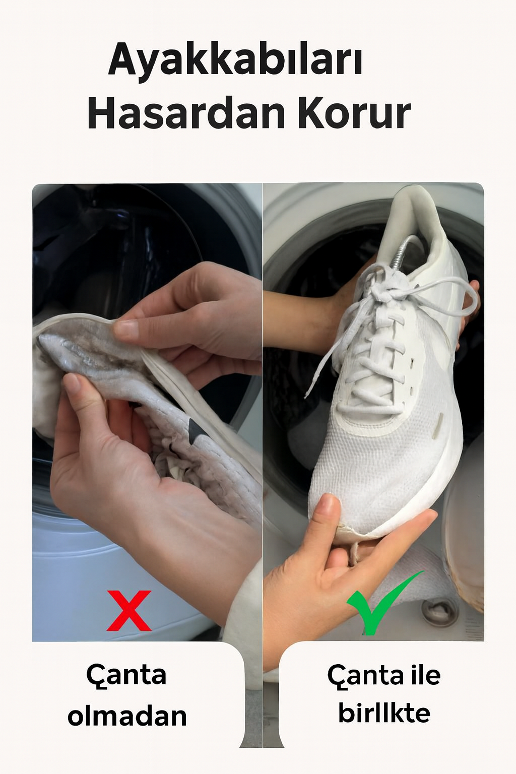 Atorban Ayakkabı Yıkama Torbası – Premium Dolgulu File