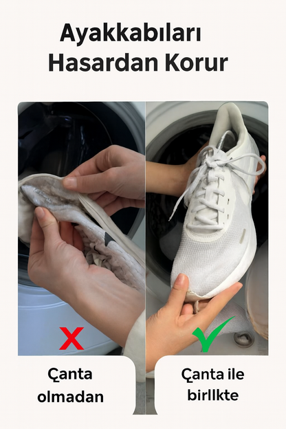 Atorban Ayakkabı Yıkama Torbası – Premium Dolgulu File